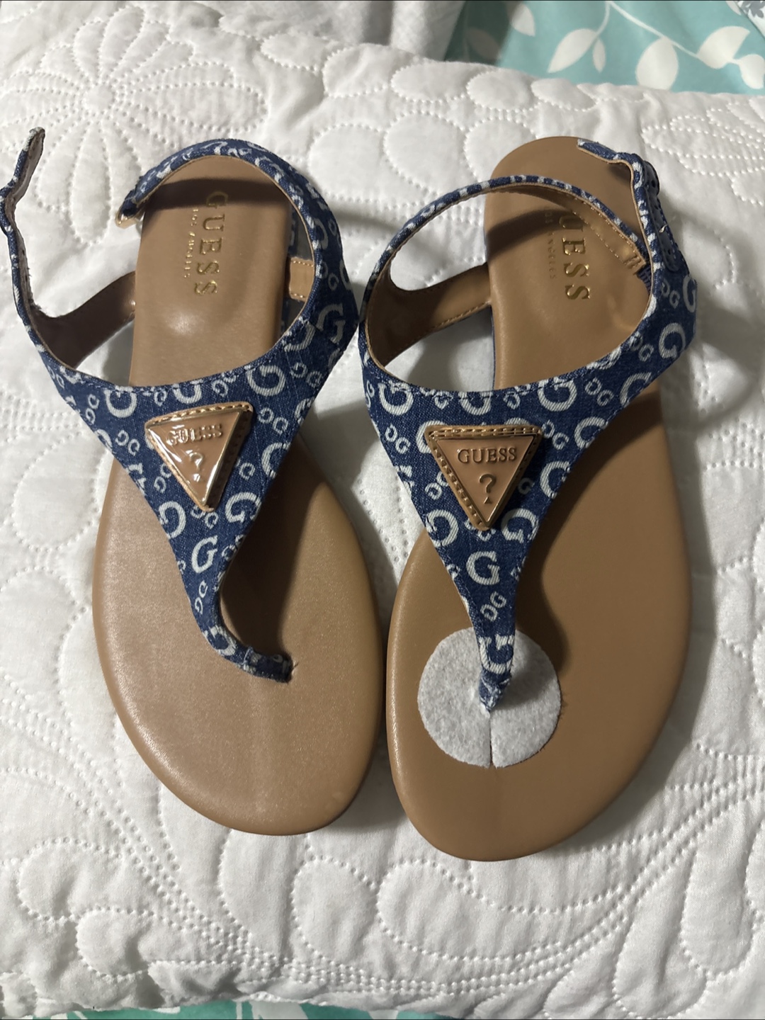 Guess Denim Print Sandals - Size 6 - photo 2