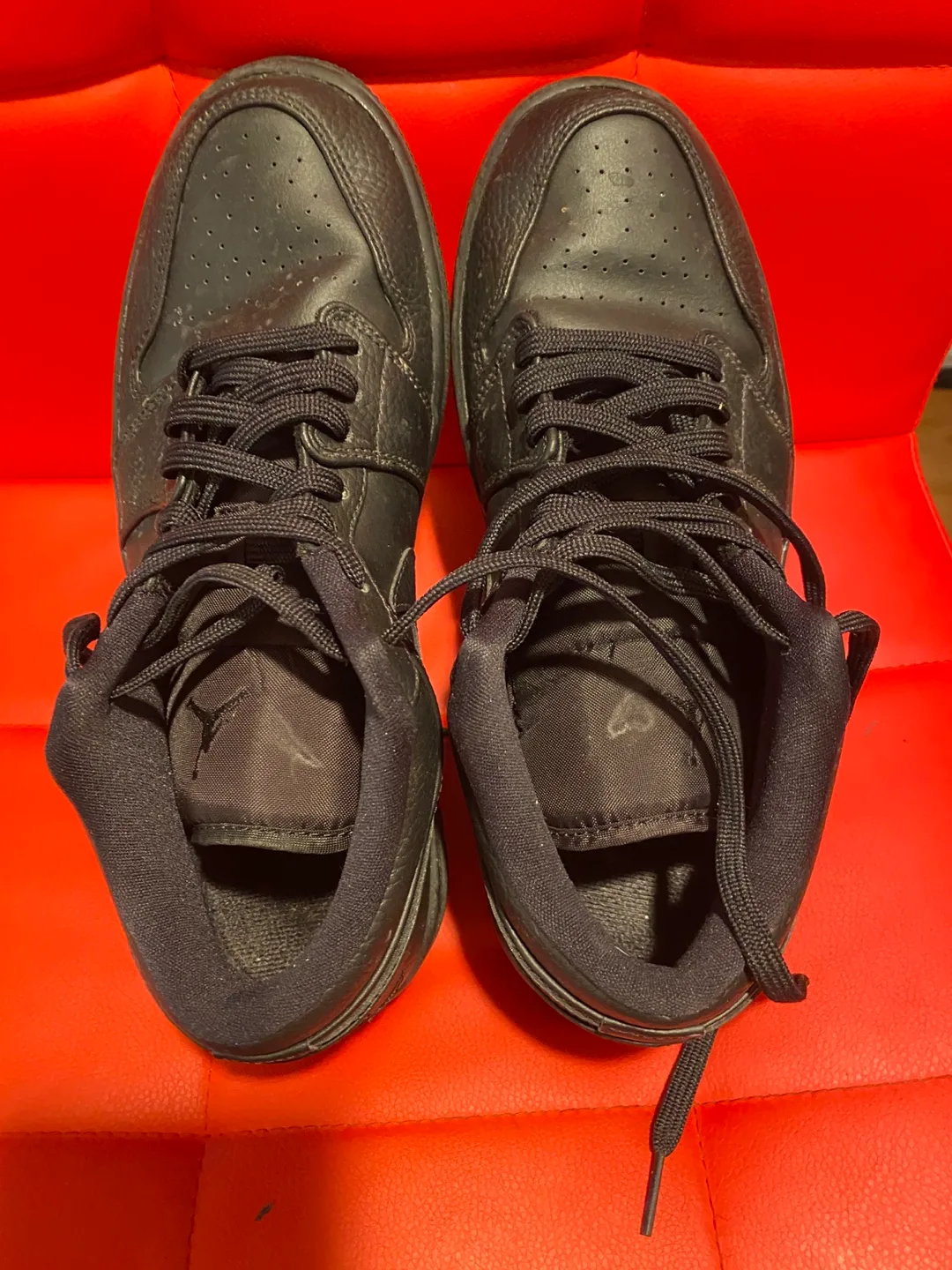 Air Jordan 1 Low Men's Sz US 9 Triple Black 553558-091 Sneakers thumbnail