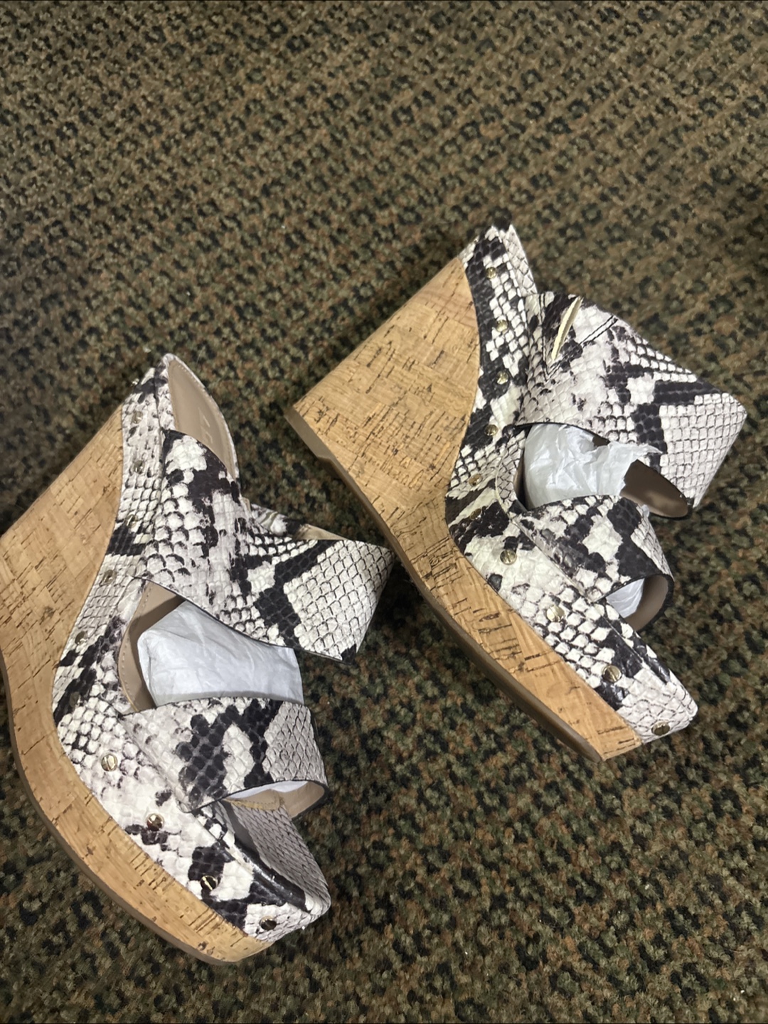 Aldo Snakeskin Print Wedge Heels - Size 6 - photo 2