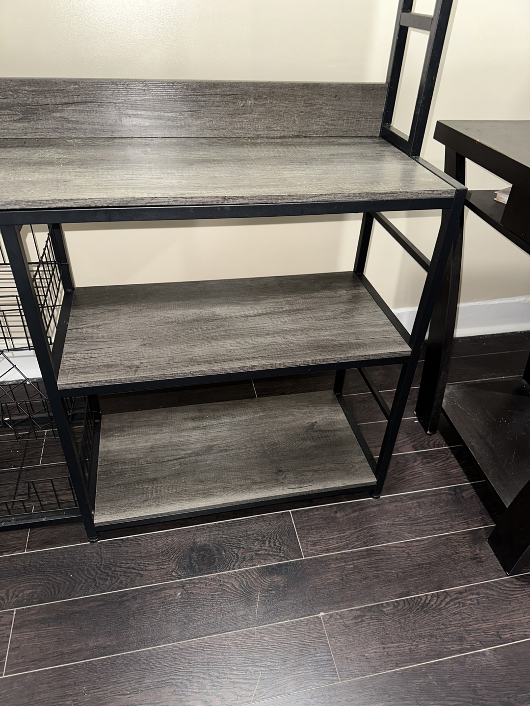 Grey Baker's Rack with Storage - photo 3