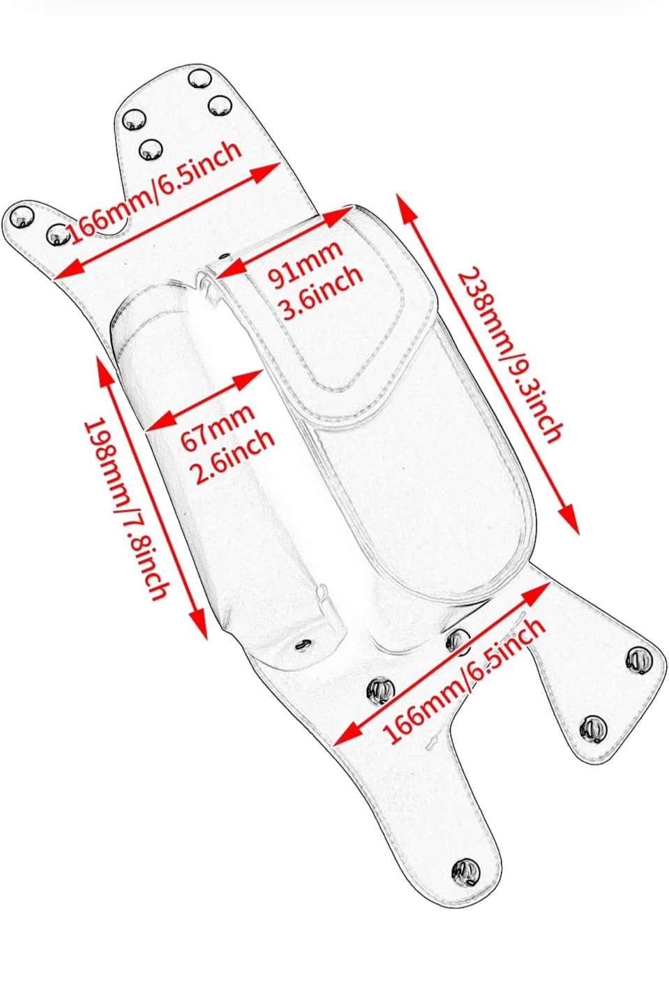 Saddlebag Bag W/ Water Bottle Holder image indicator(5)