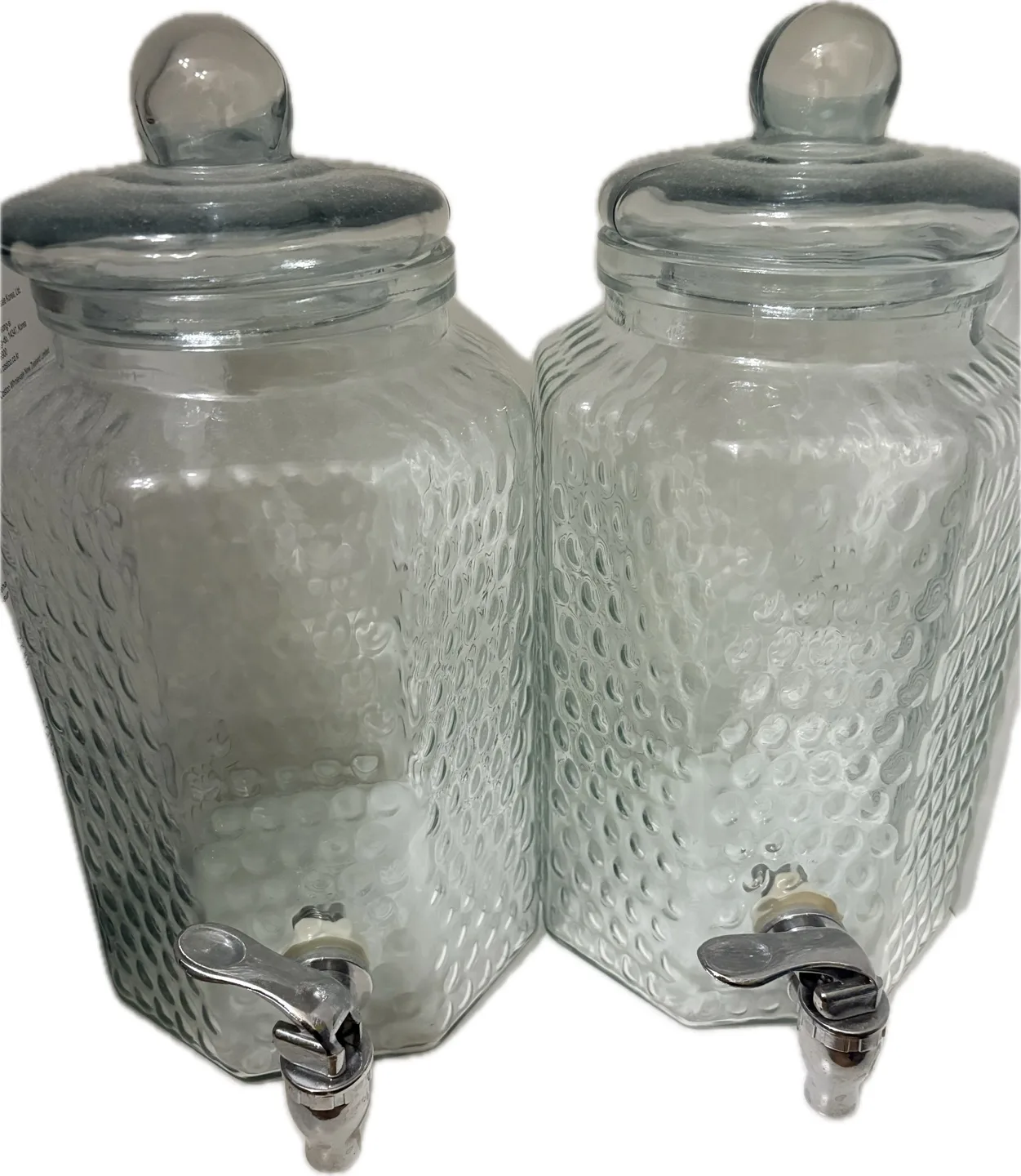 Glass Drink Dispenser Set - Like New! thumbnail