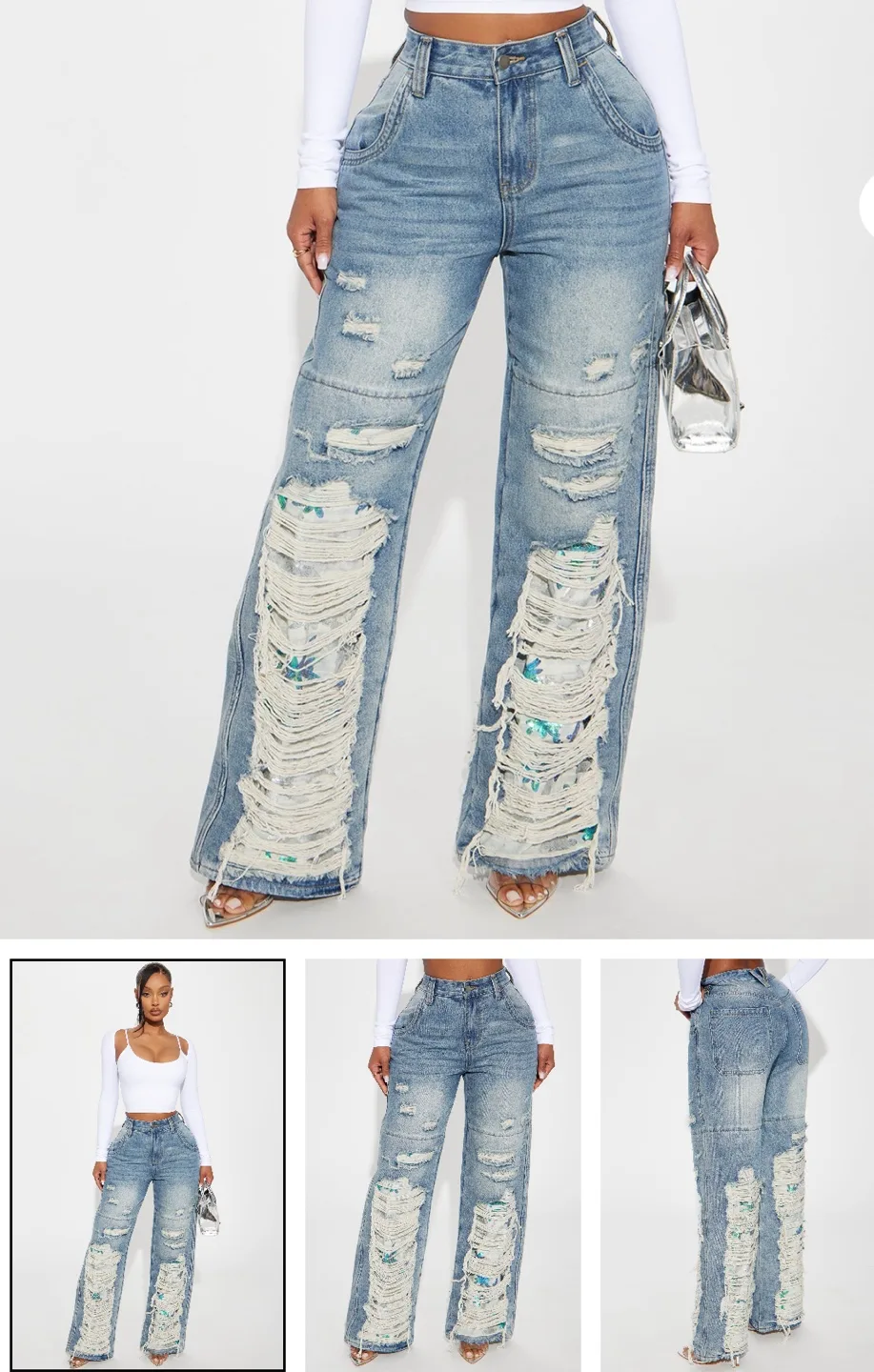 Distressed straight Leg Jeans thumbnail