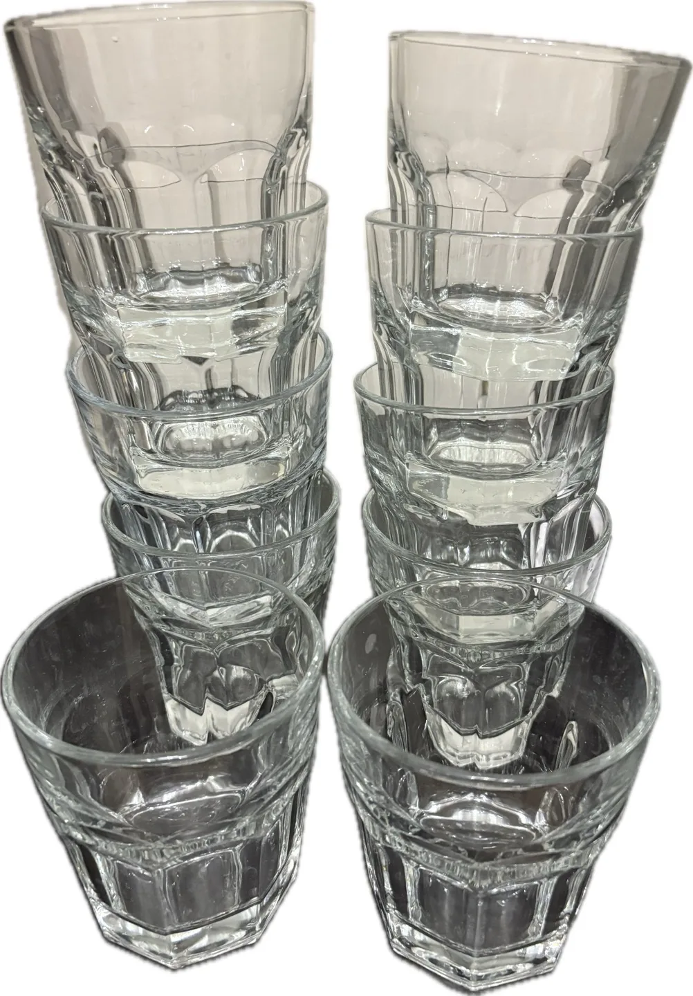 Set of 10 Clear Drinking Glasses thumbnail