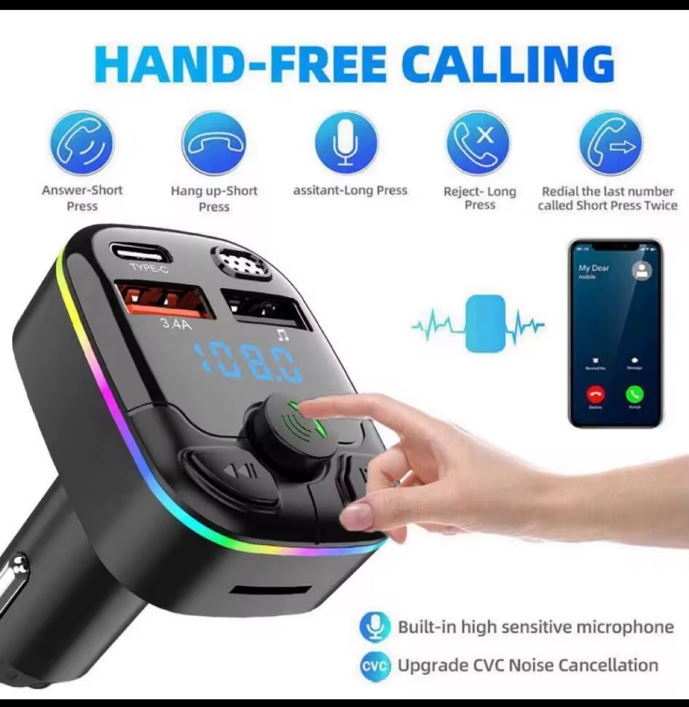 Bluetooth Hands-Free Car Adapter - photo 2