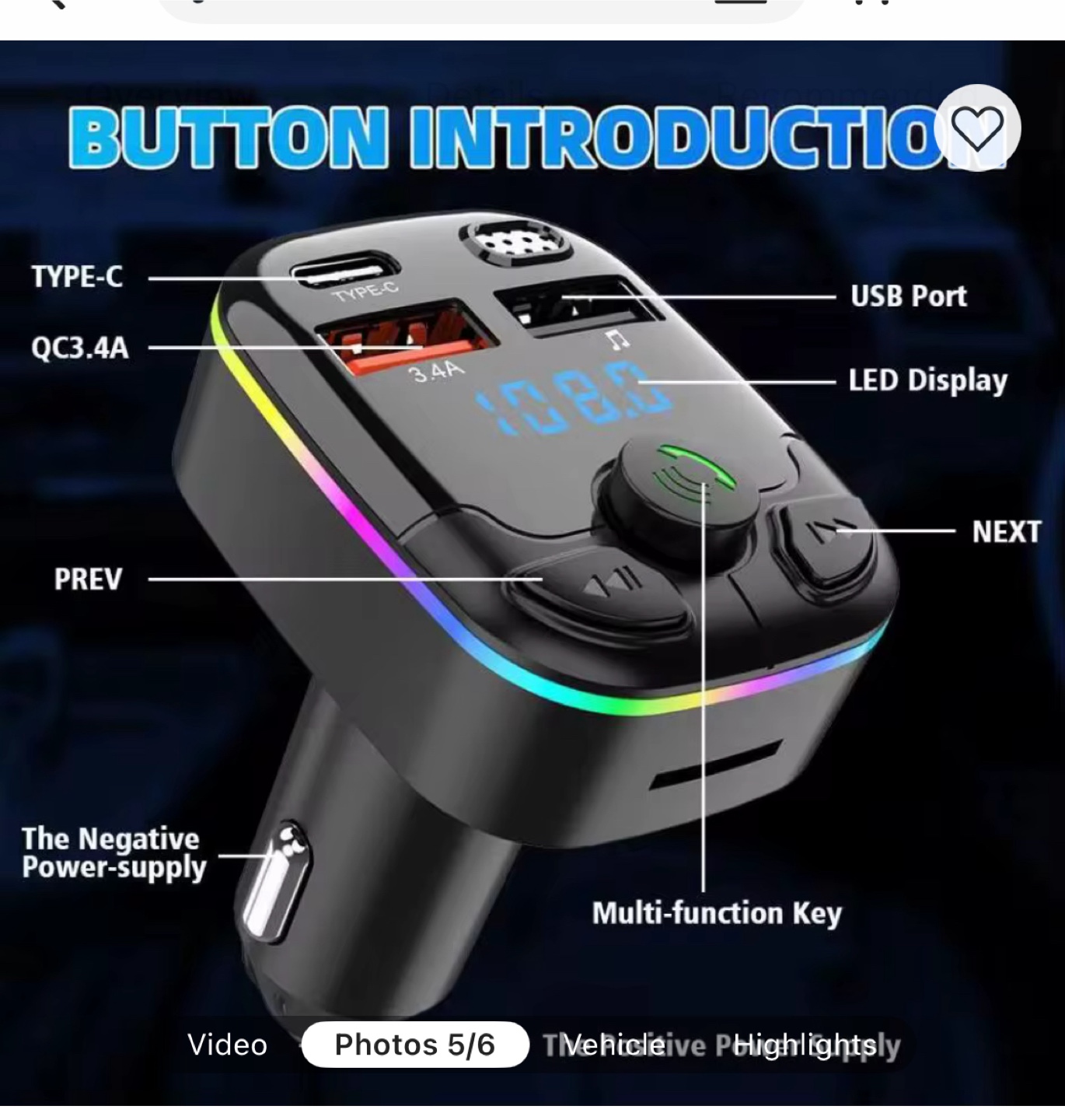 Bluetooth Hands-Free Car Adapter