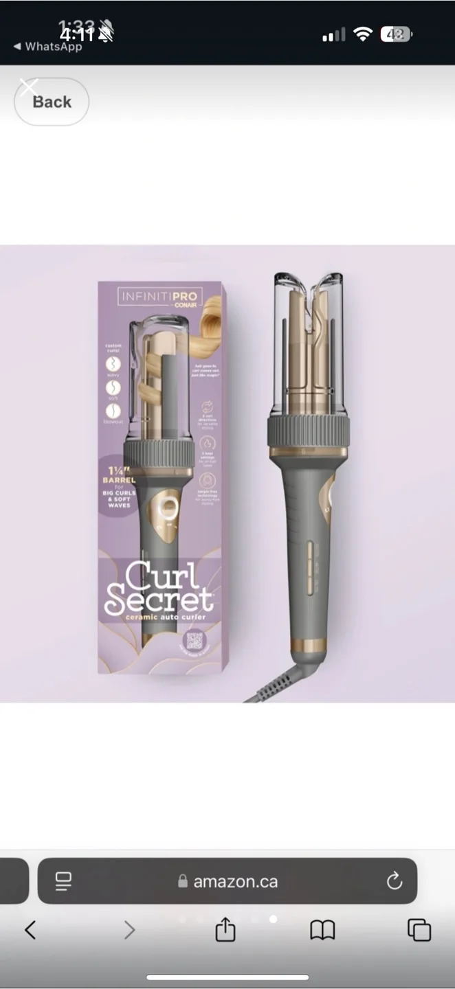 Conair InfinitiPro Curl Secret Ceramic Auto Curler thumbnail