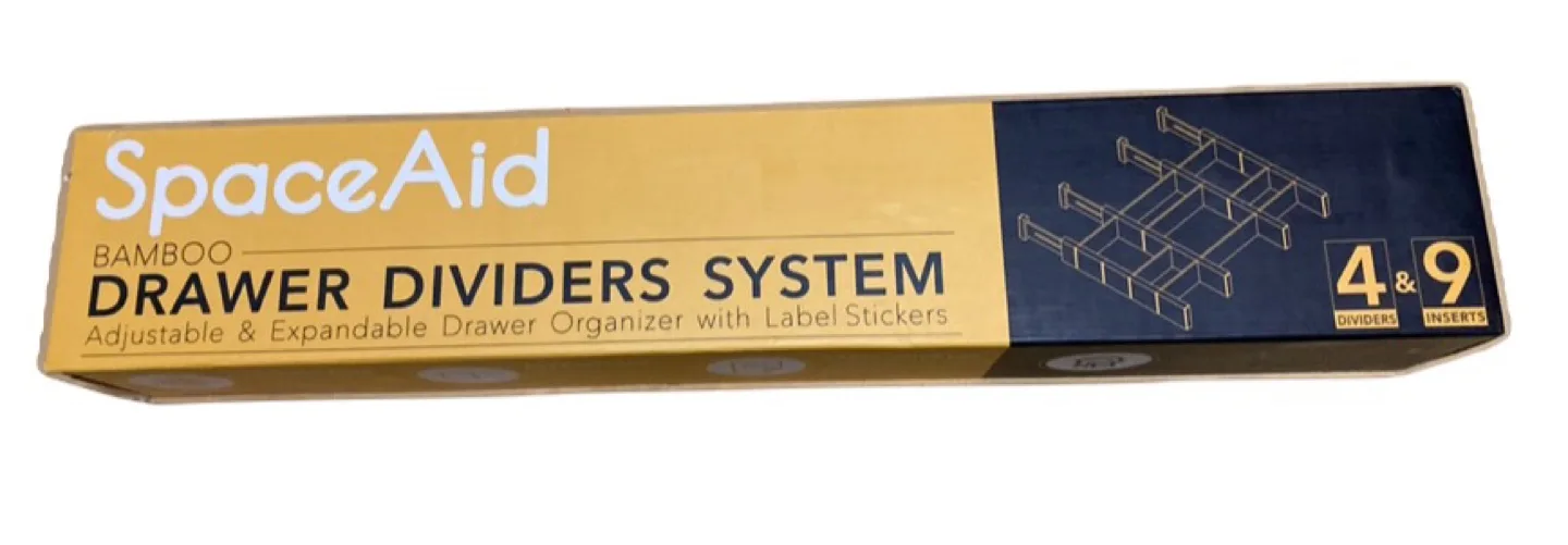 SpaceAid Bamboo Drawer Dividers 4-Pack thumbnail