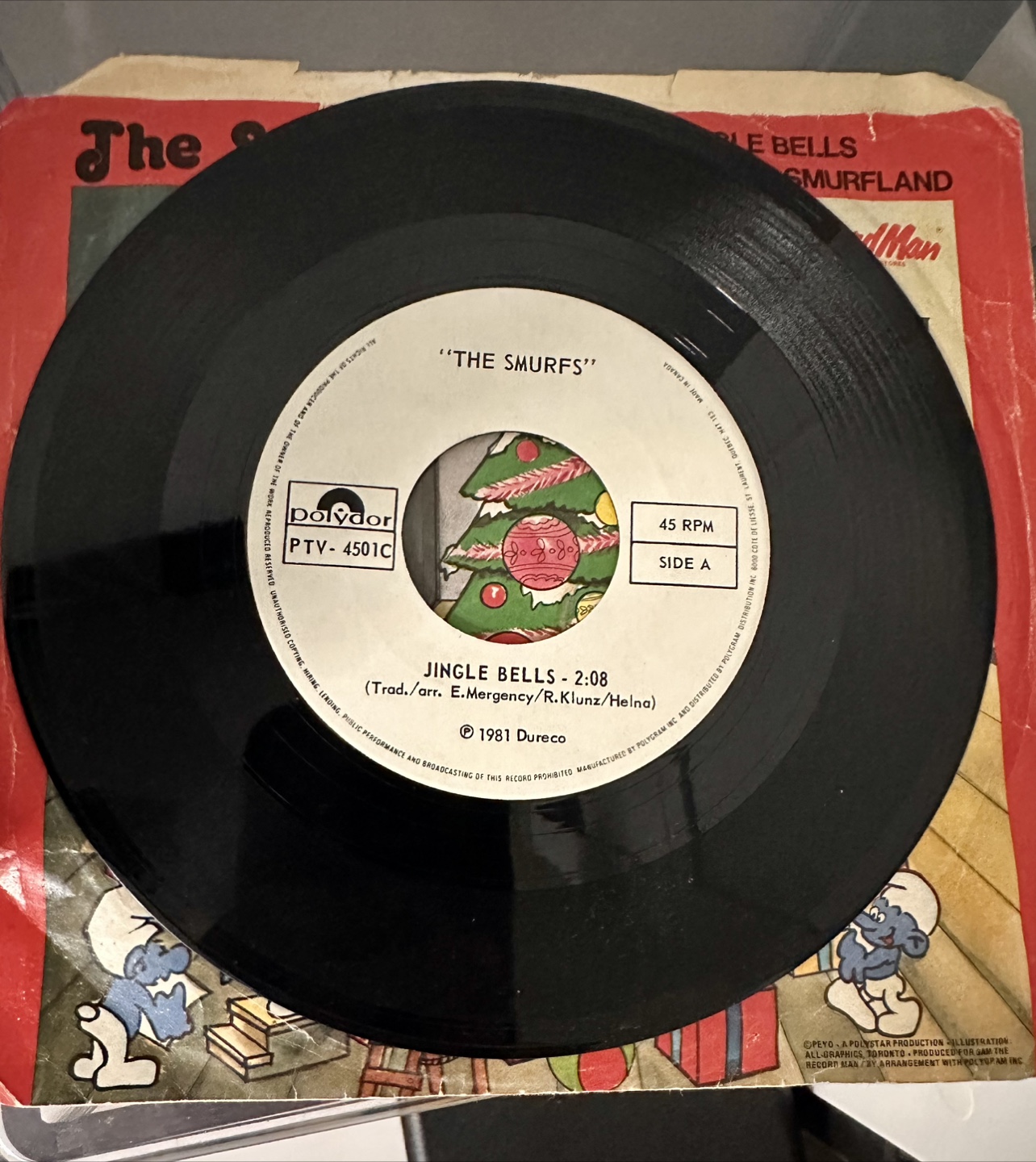 Jingle Bells Christmas in Smurfland Vinyl Record - photo 3