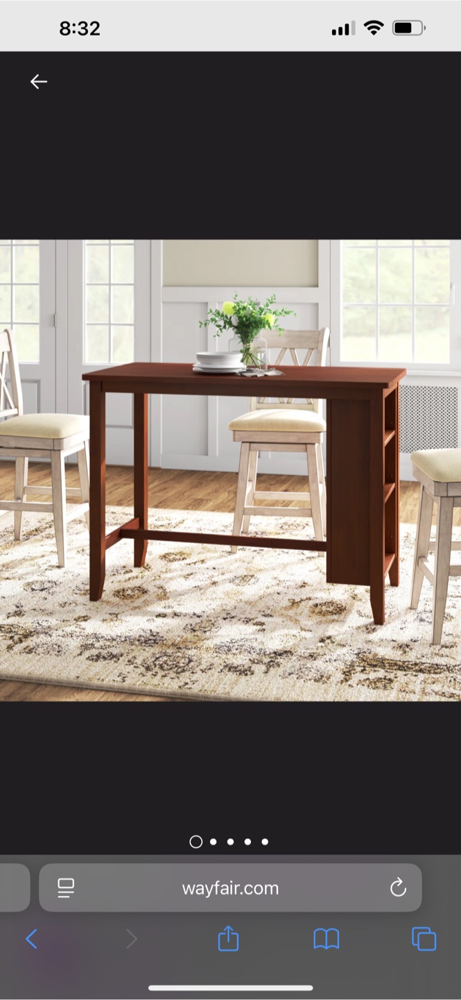 Wayfair Brown Bar Table with Storage