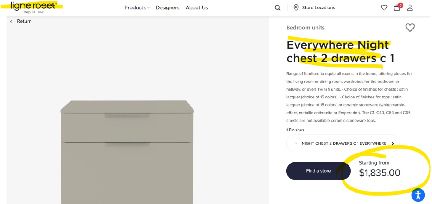 Ligne Roset Everywhere Night Chest 2 Drawers - photo 2