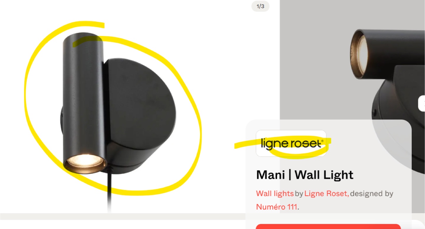 Ligne Roset Mani Wall Light - Black set of 2 - photo 5
