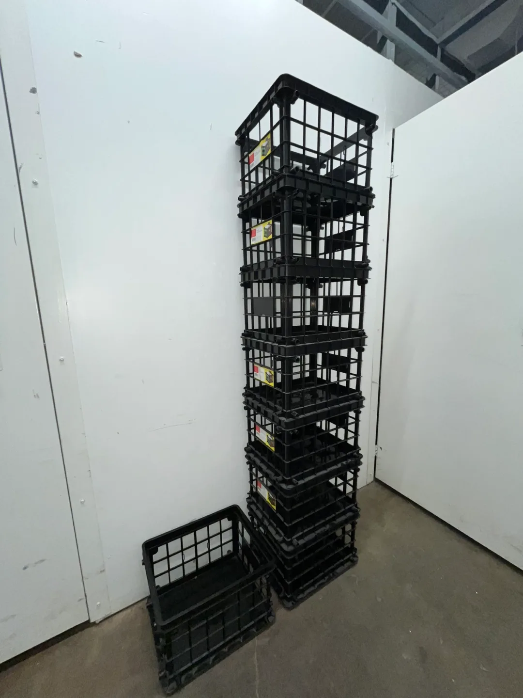 Black Plastic Milk Crates - Set of 8 thumbnail