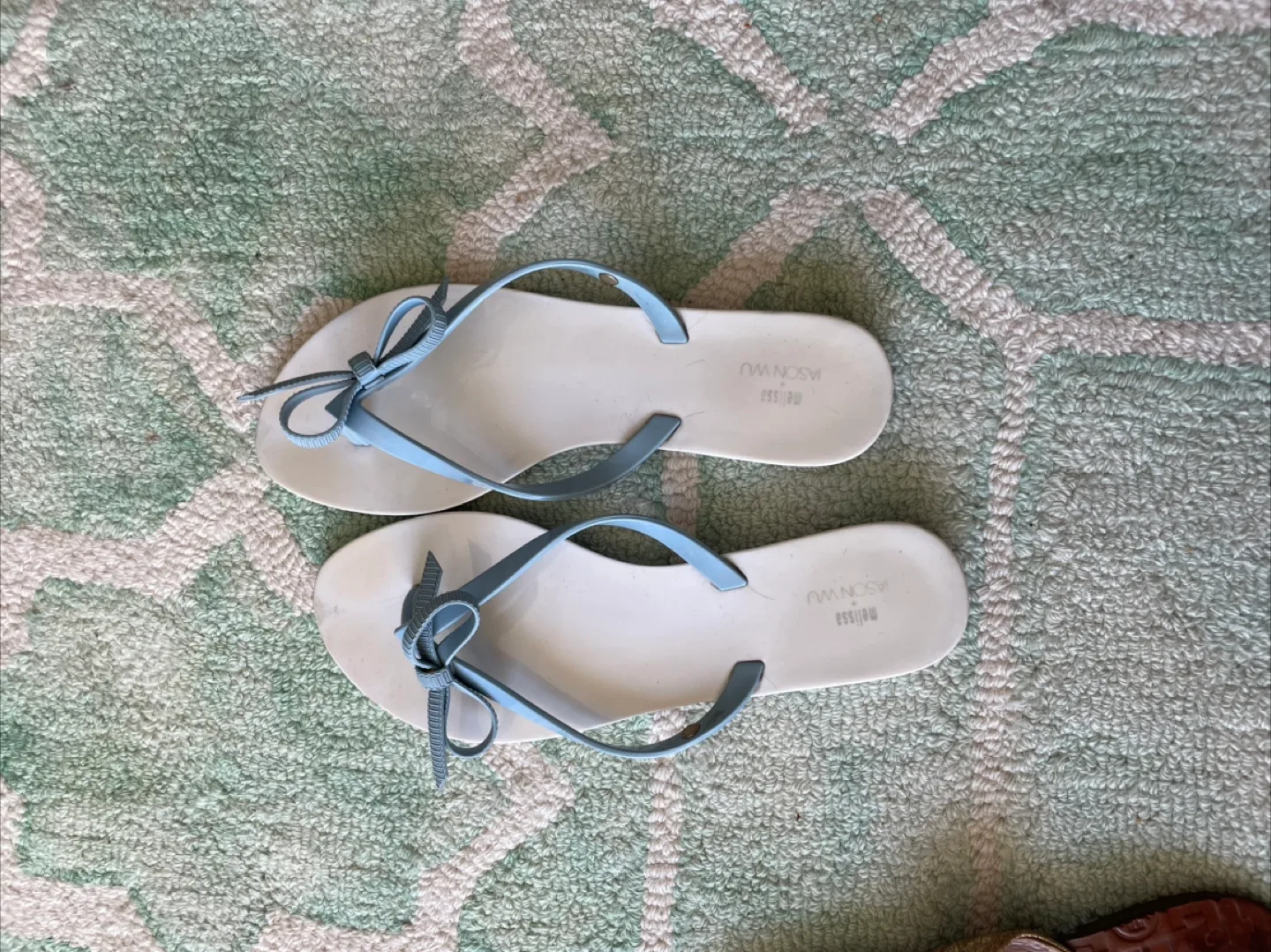 Melissa Jason Wu Blue Bow Flip Flops thumbnail
