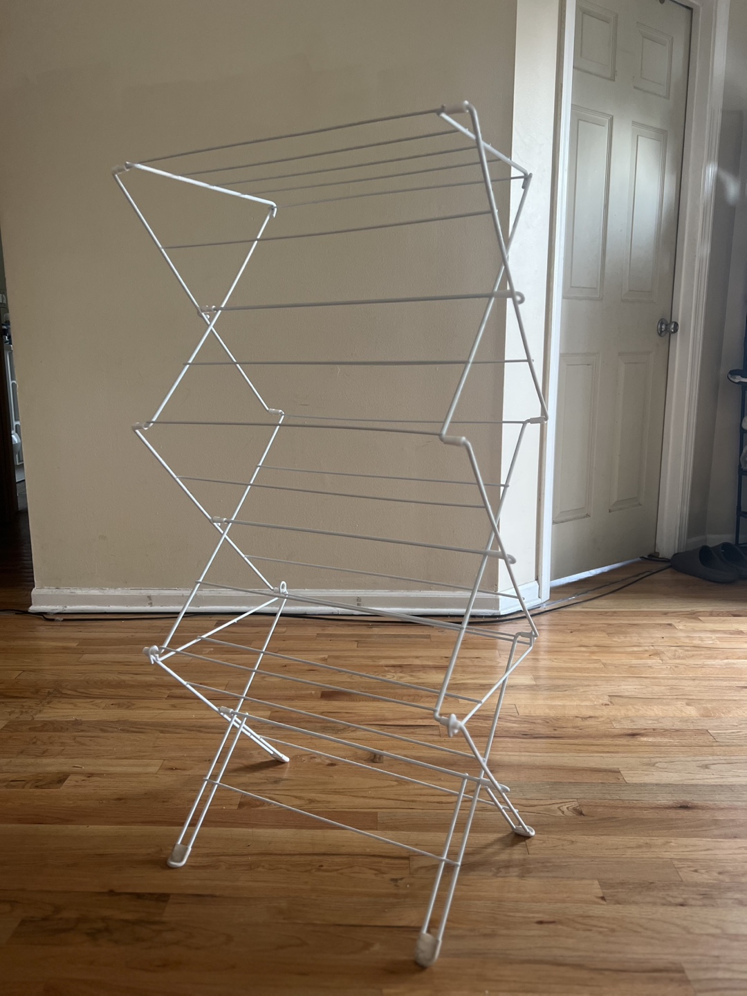 White Folding Clothes Drying Rack