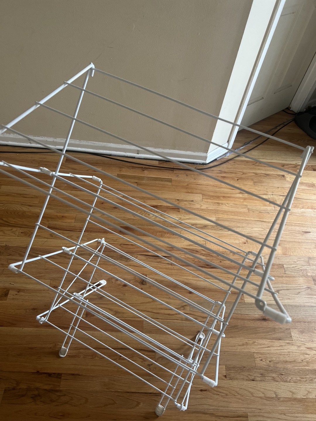 White Folding Clothes Drying Rack - photo 2