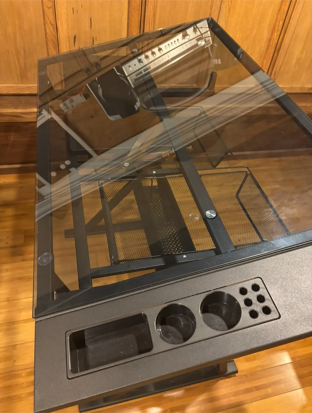 Adjustable Glass Drafting Table image indicator(4)