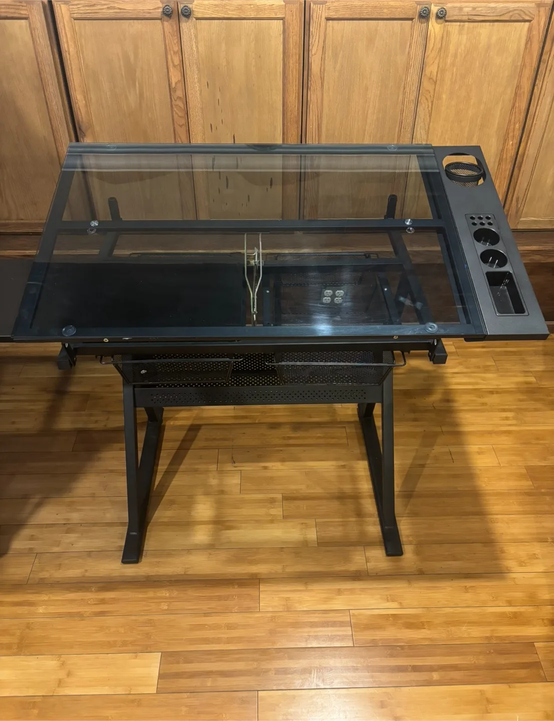 Adjustable Glass Drafting Table image indicator(10)