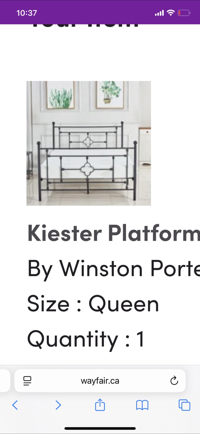 Queen Platform Bed and Mattress - photo 2