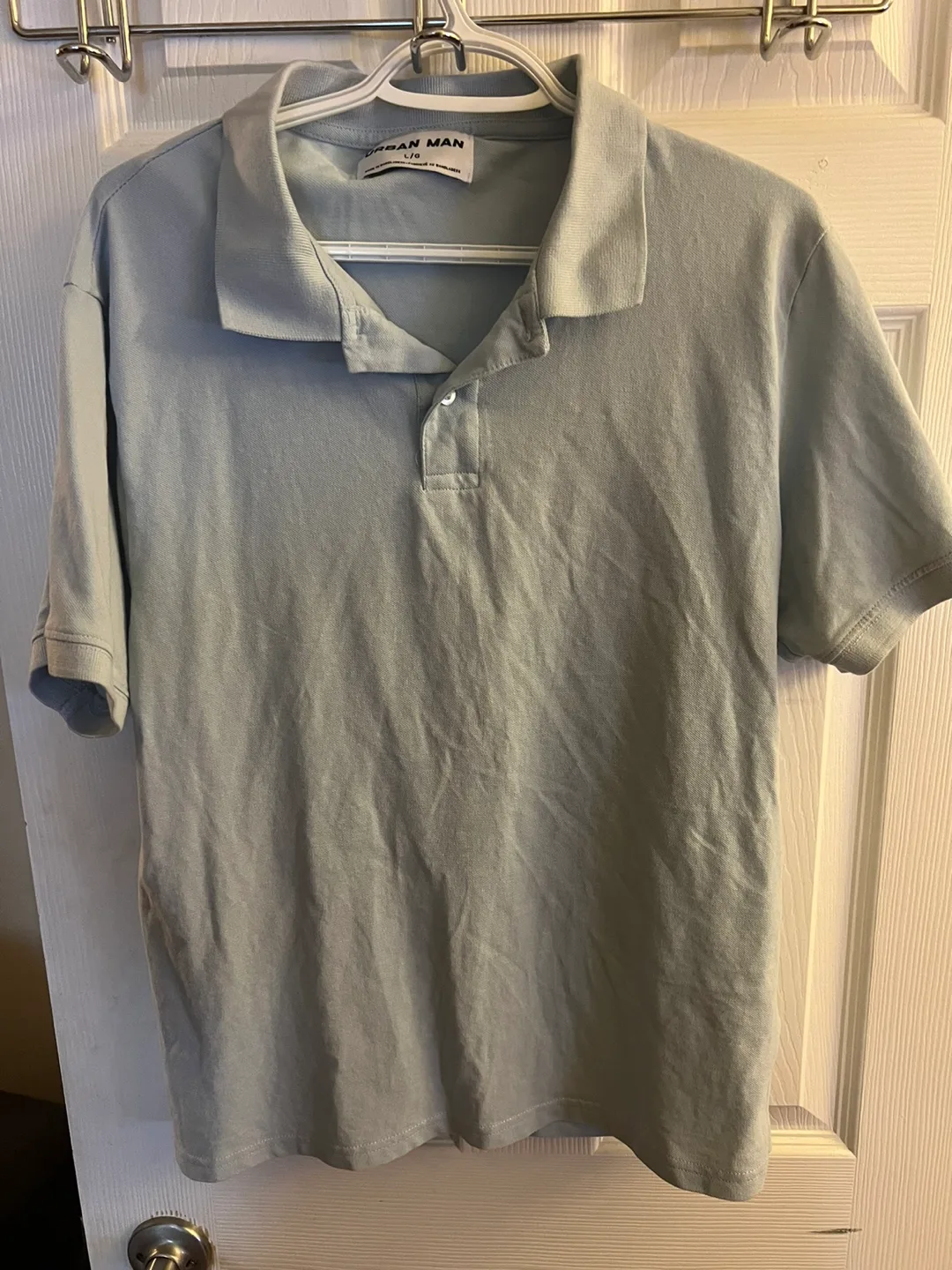Urban Man L/G Polo Shirts - Light Blue & Navy Blur thumbnail