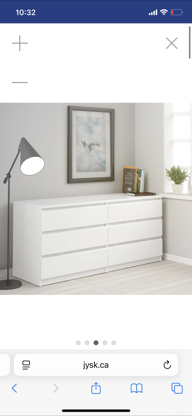 JYSK Hemnes Style 6-Drawer Dresser - photo 2