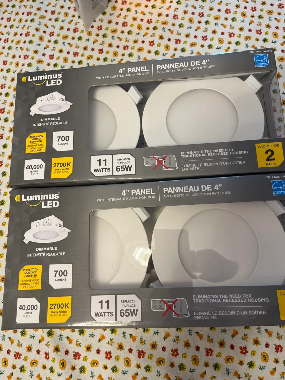 Luminus LED 4" Panel Light - 2 Pack thumbnail