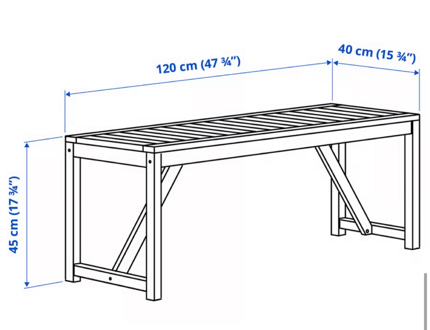 IKEA Nammaro Outdoor Dining Table & Bench - photo 5