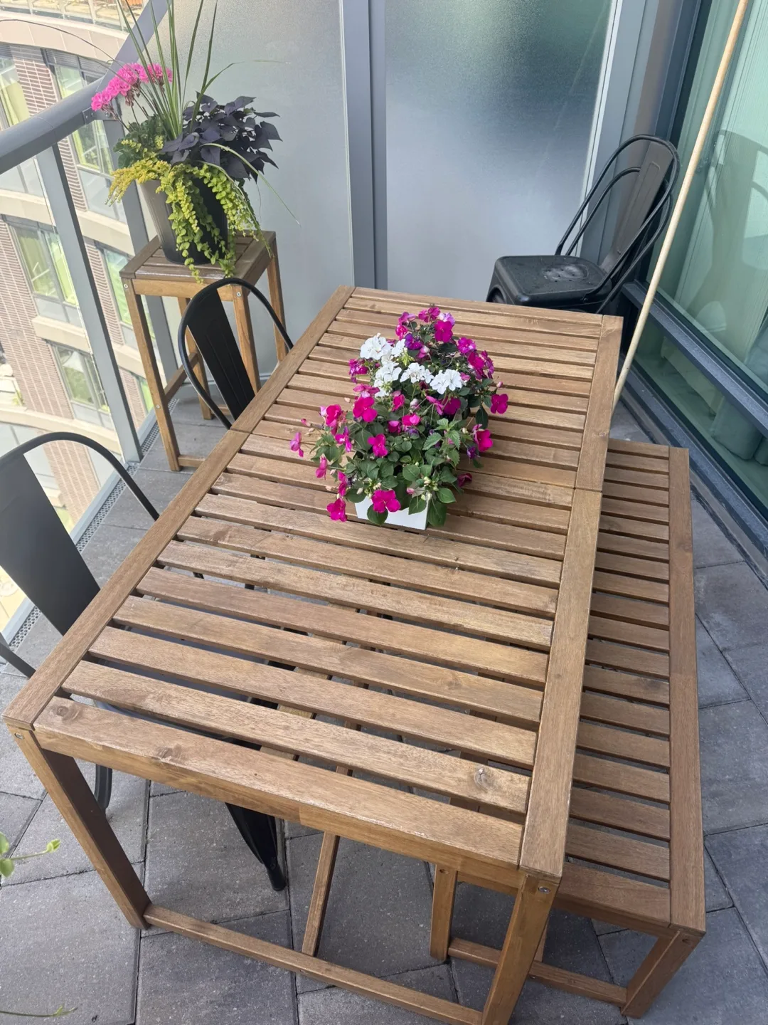 IKEA Nammaro Outdoor Dining Table & Bench thumbnail
