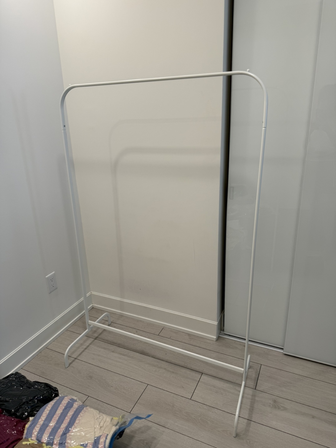 White Metal Clothes Rack