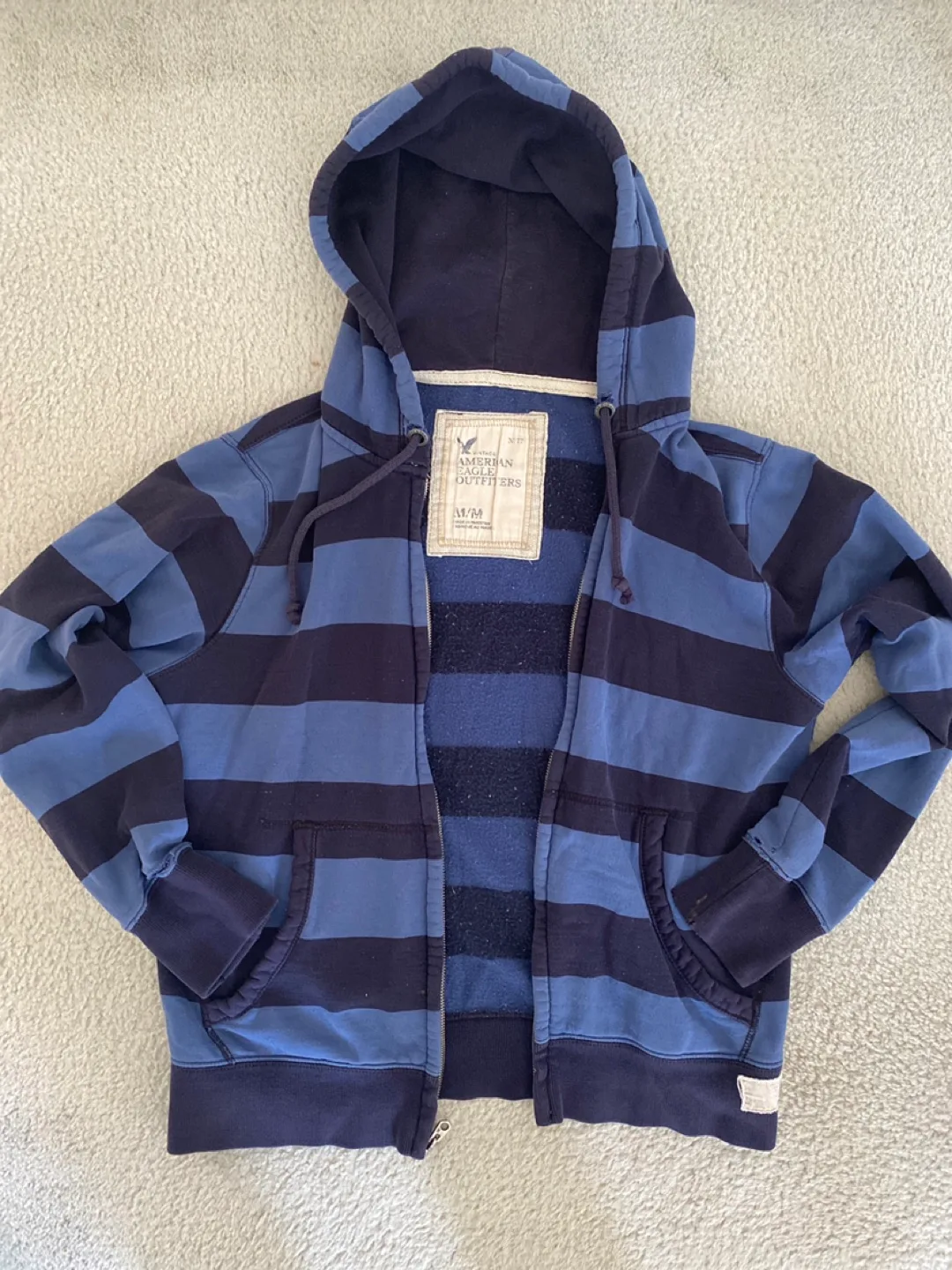 American Eagle Outfitters Striped Hoodie 🇨🇦 Size M thumbnail