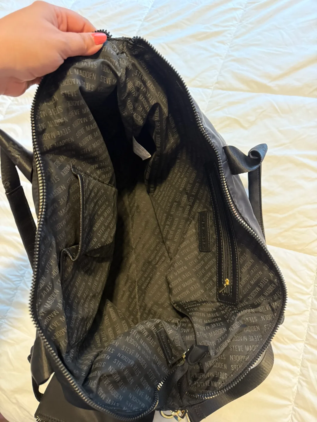 Steve Madden Black Weekender Tote Bag image indicator(3)