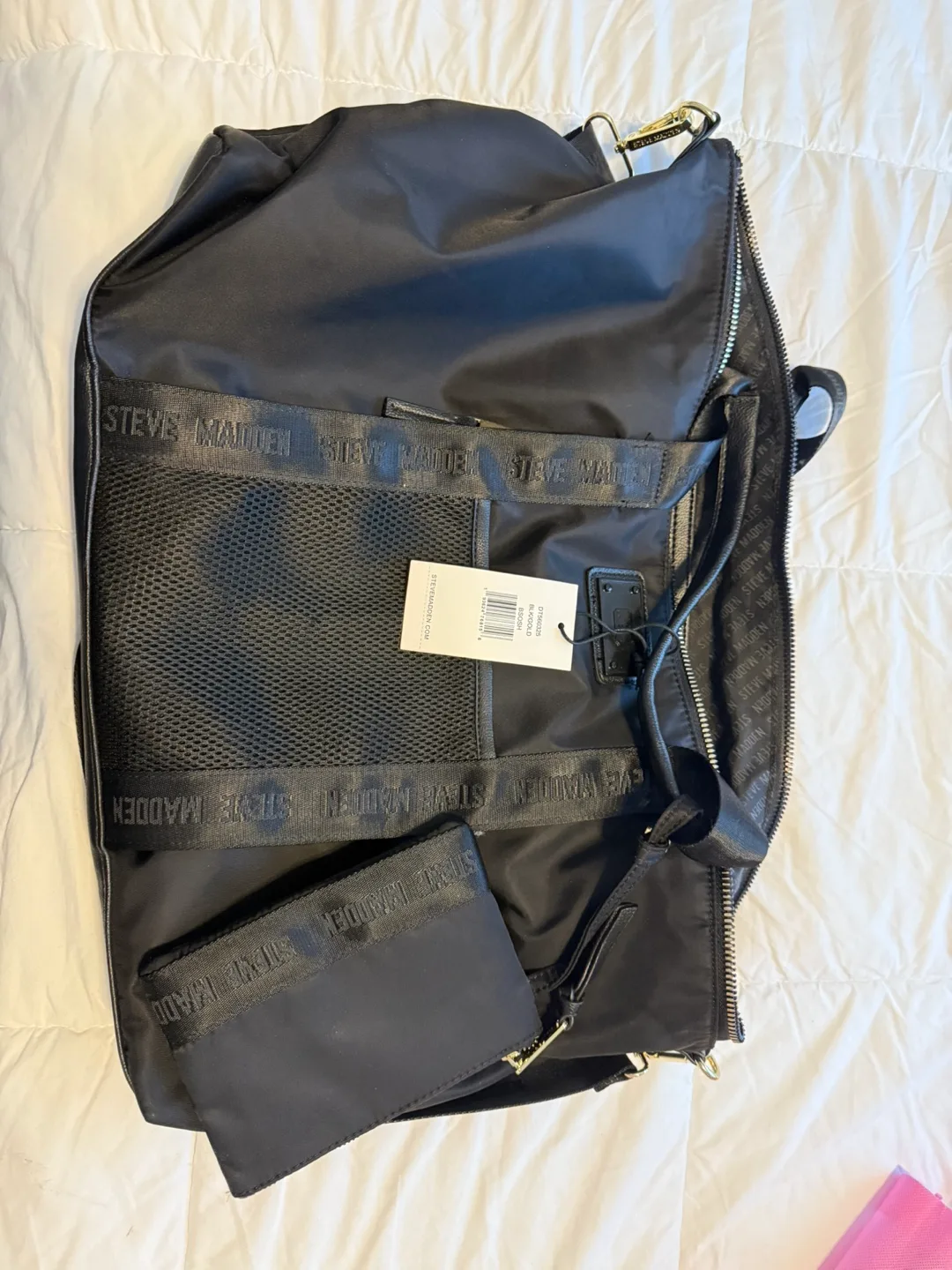Steve Madden Black Weekender Tote Bag image indicator(5)