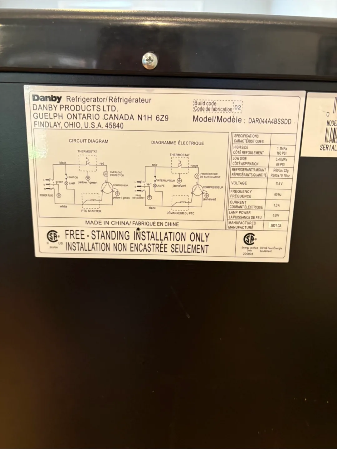 🧊Danby Designer 4.3 cu ft Mini Fridge – Great Condition! image indicator(6)