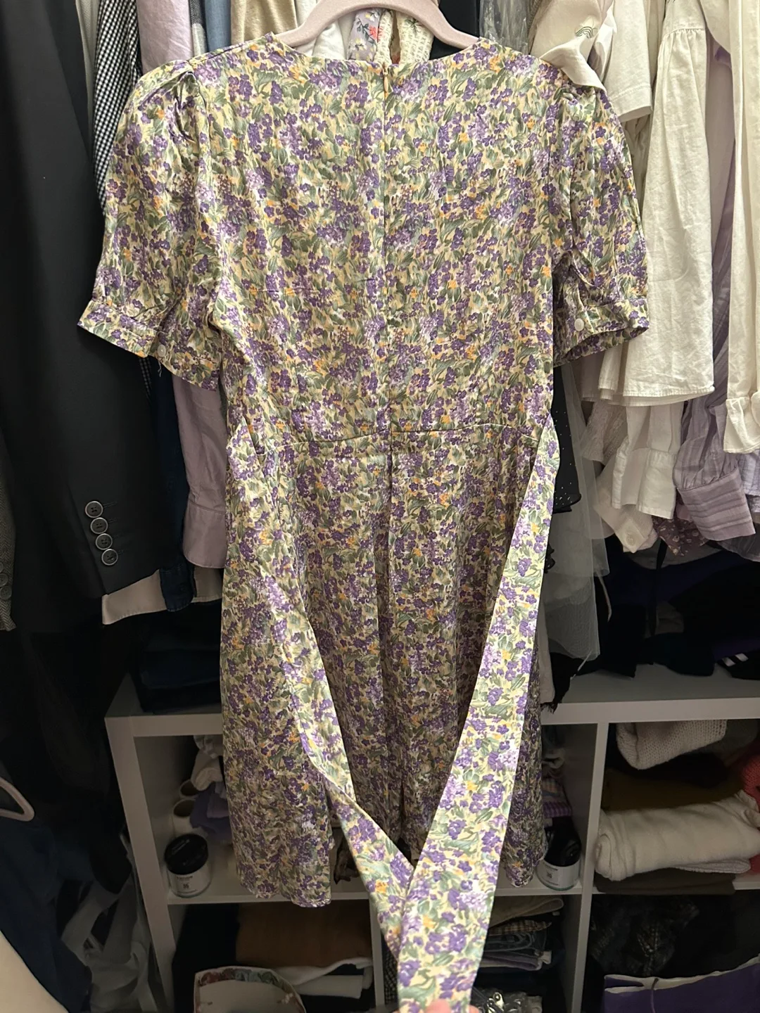 Floral Print Dress with Tie Waist image indicator(3)