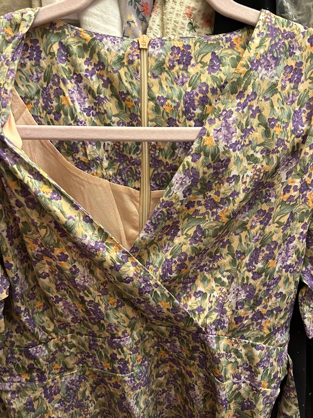 Floral Print Dress with Tie Waist image indicator(2)