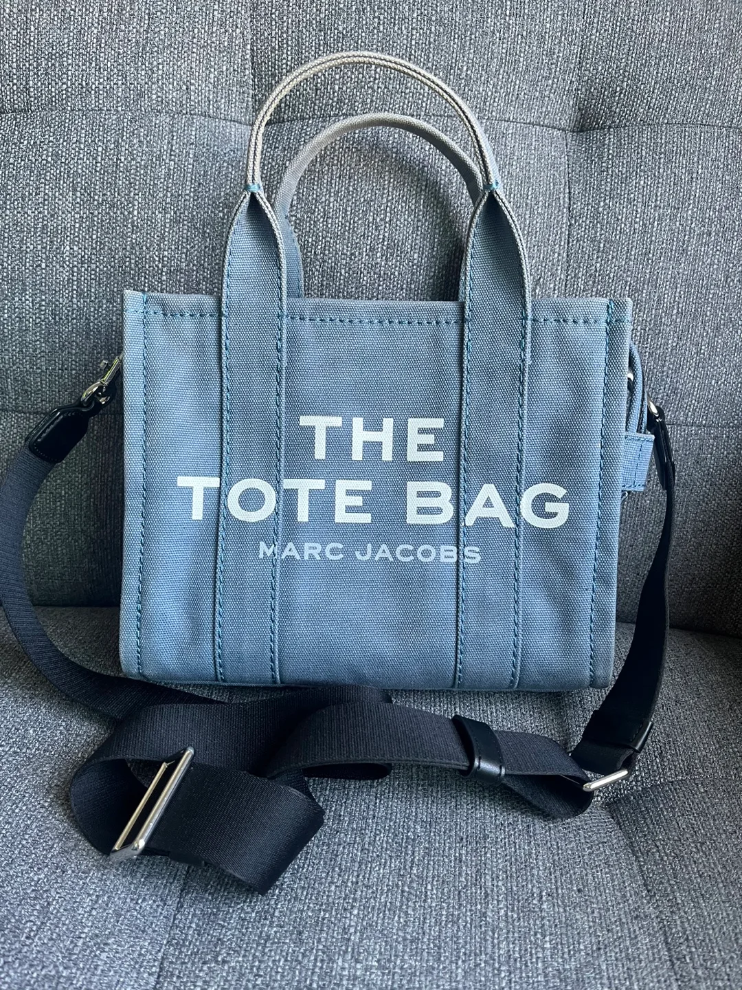 Marc Jacobs Canvas small Tote Bag blue shadow thumbnail