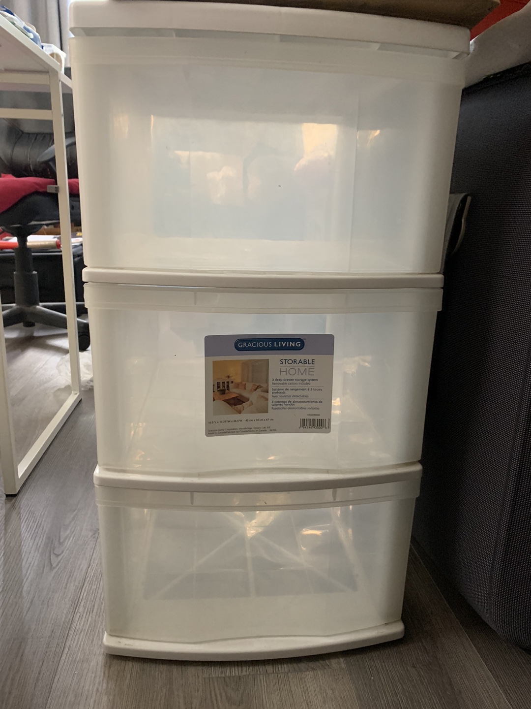 Gracious Living Storable Home 3-Drawer Storage