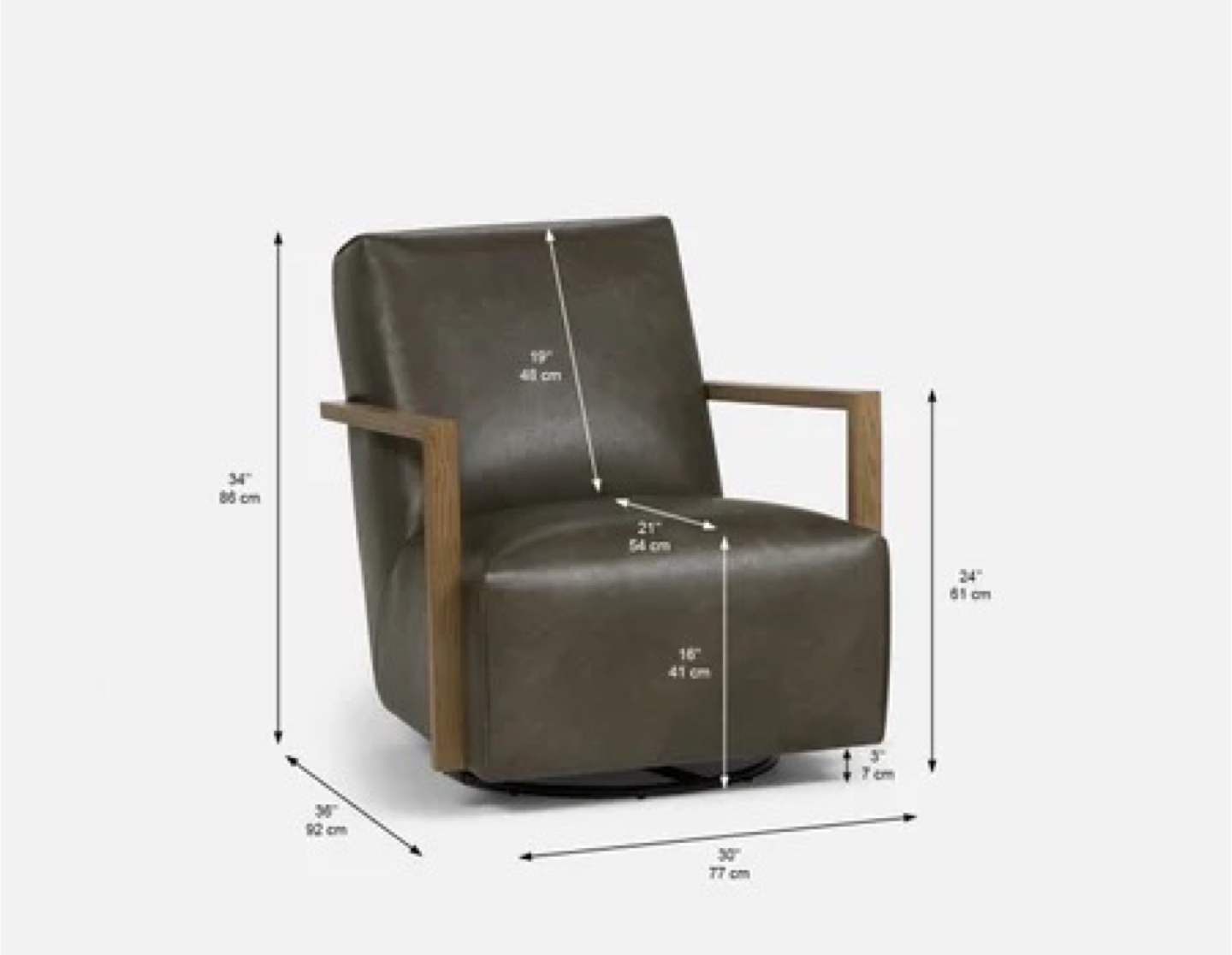 Structube SELBY Swivel glider accent chair - photo 4
