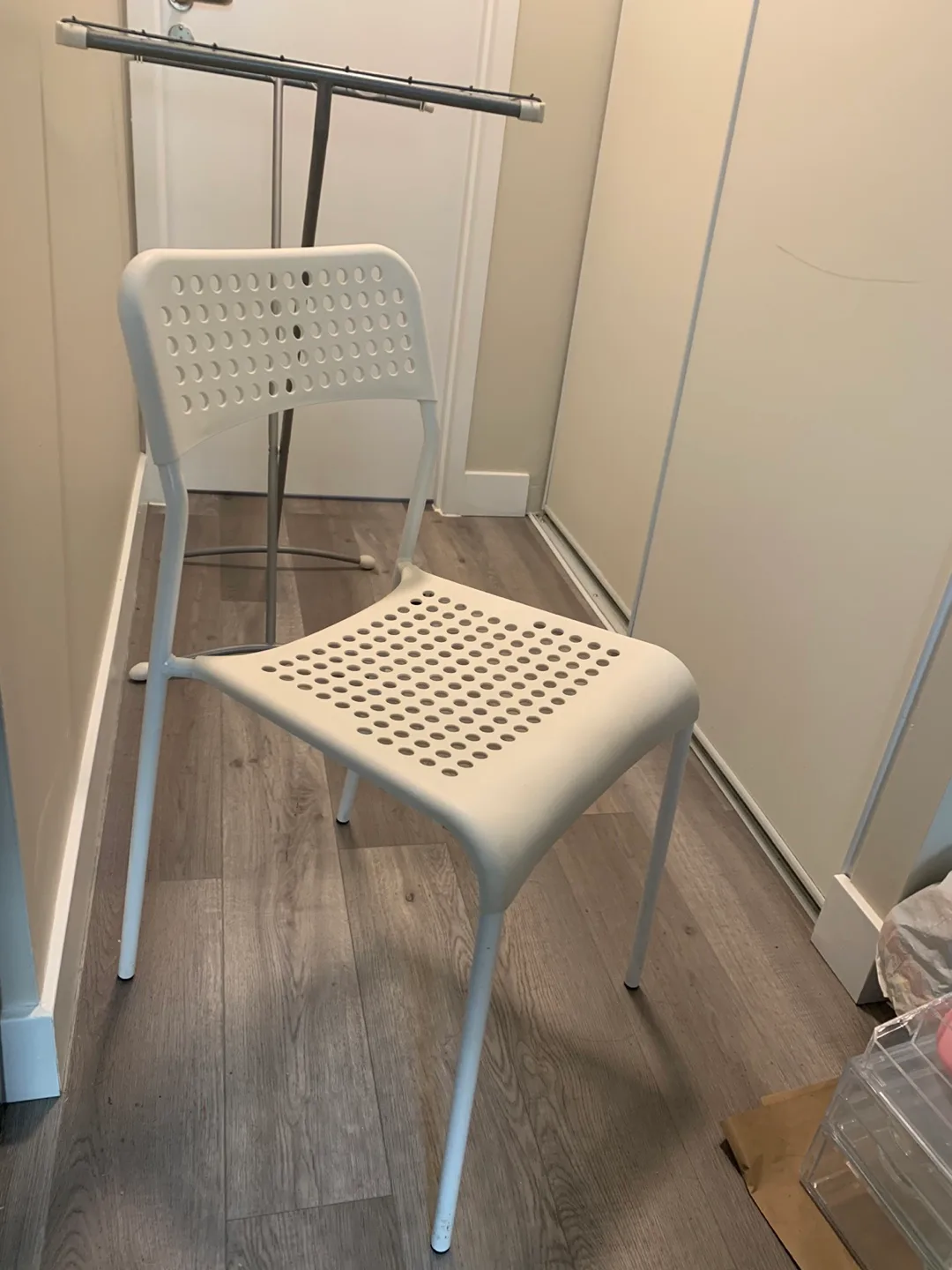 IKEA white ADDE chair thumbnail