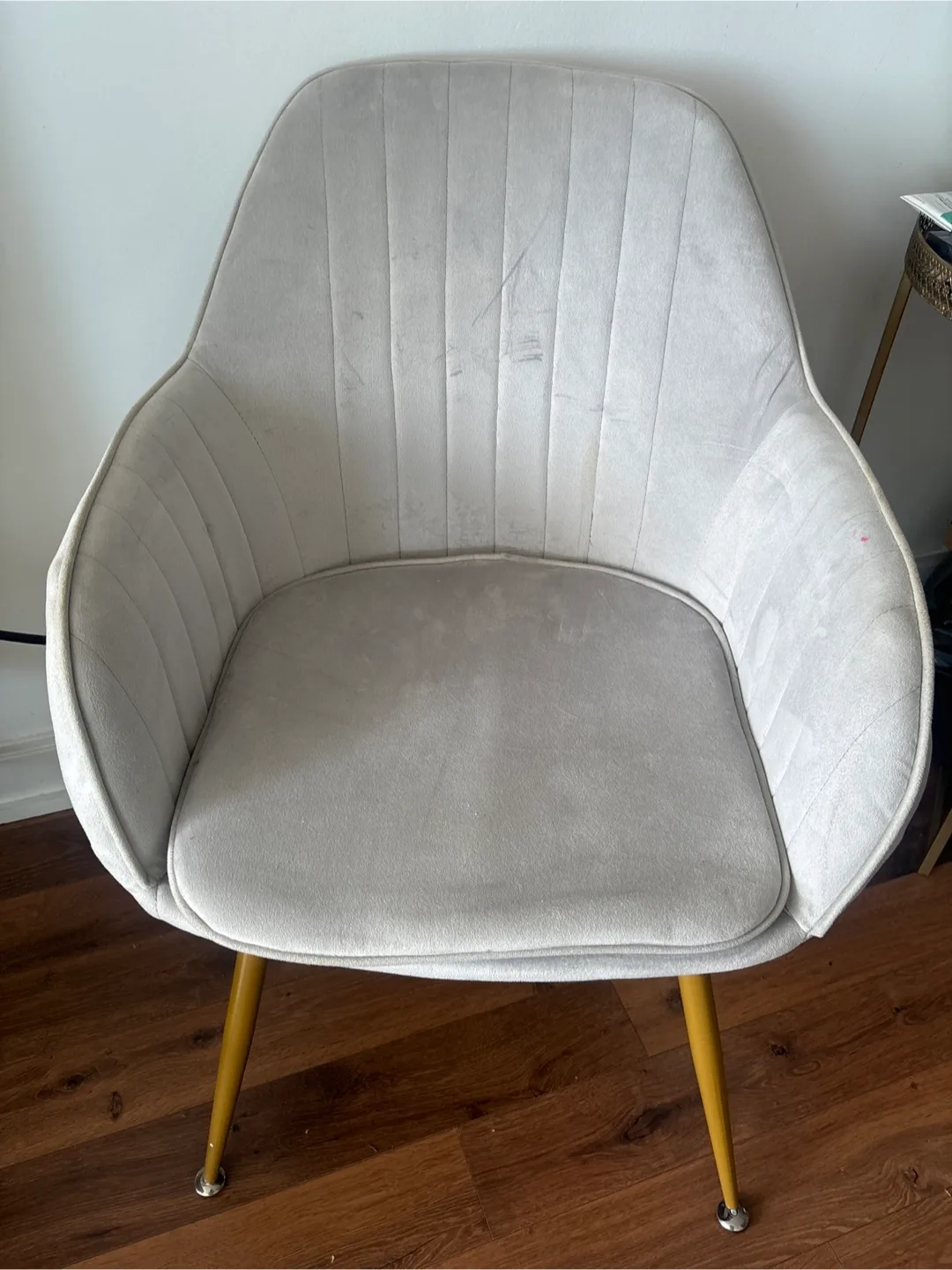 Grey Velvet Accent Chair thumbnail