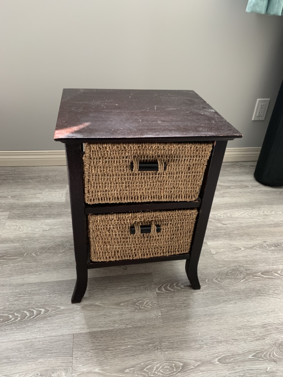 Small Wicker Drawer Unit