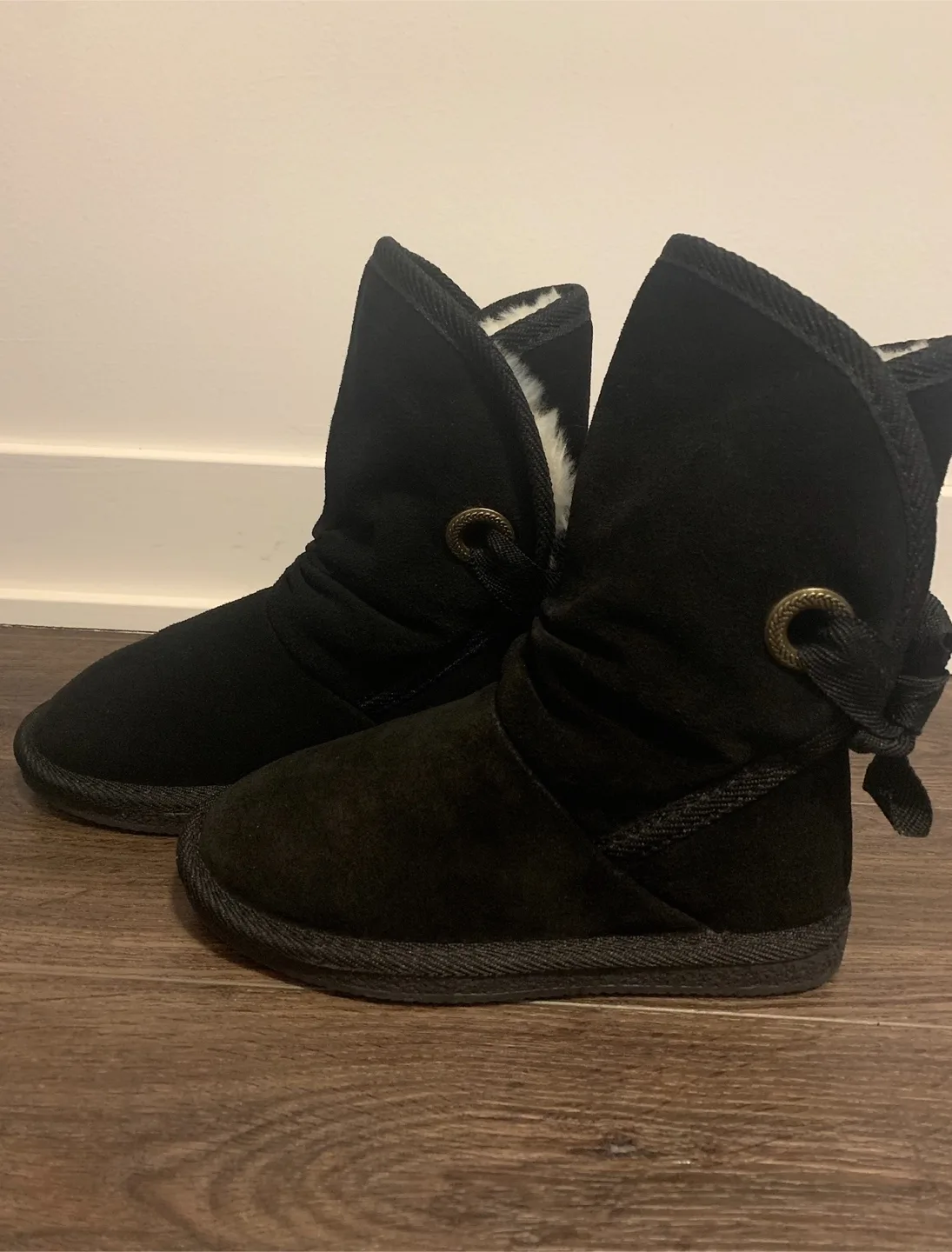 SoftMoc Suede Ribbon Boots - Size 2 thumbnail