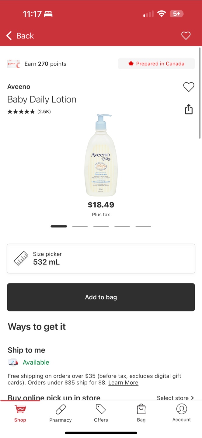 Aveeno Baby Daily Lotion - completely new