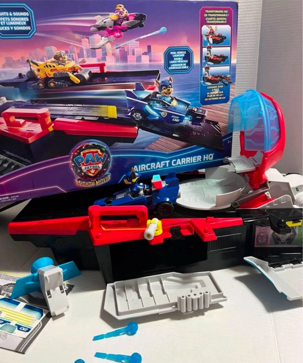 LIKE NEW PAW Patrol Aircraft Carrier HQ Toy image indicator(2)