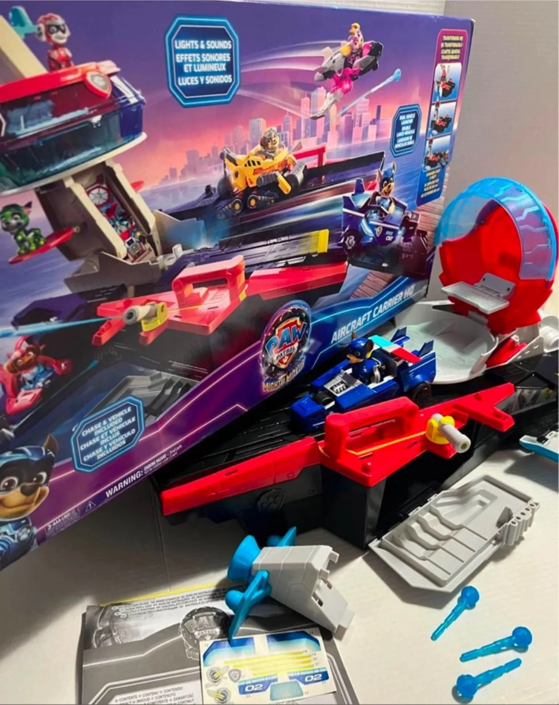 LIKE NEW PAW Patrol Aircraft Carrier HQ Toy image indicator(4)