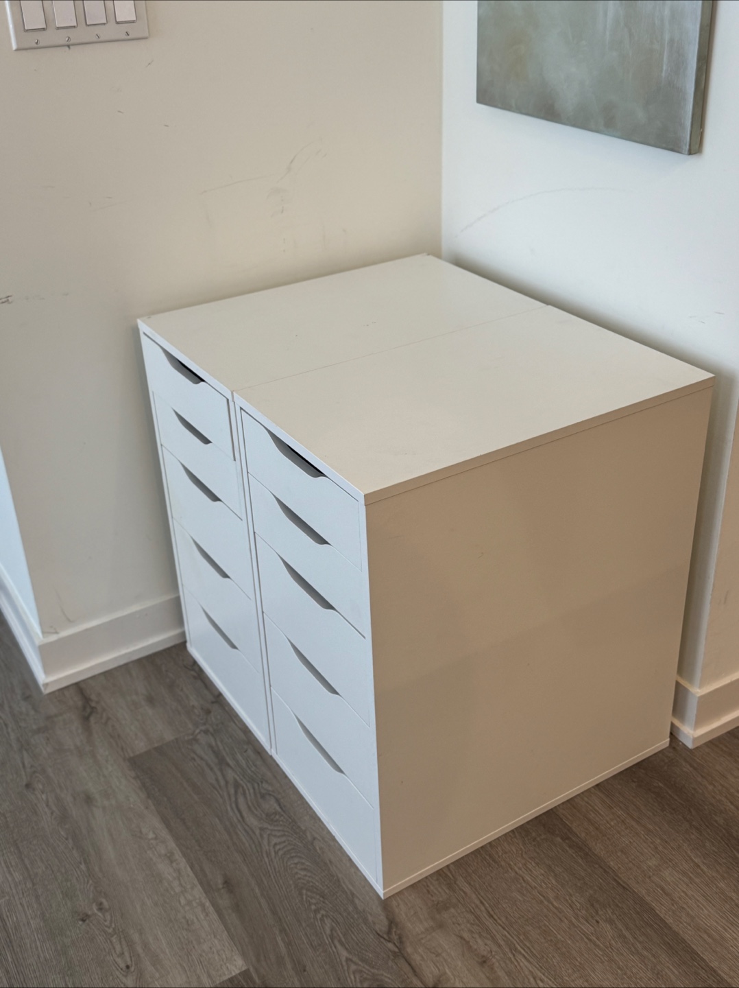 Two IKEA Alex Drawer Units - White - photo 4