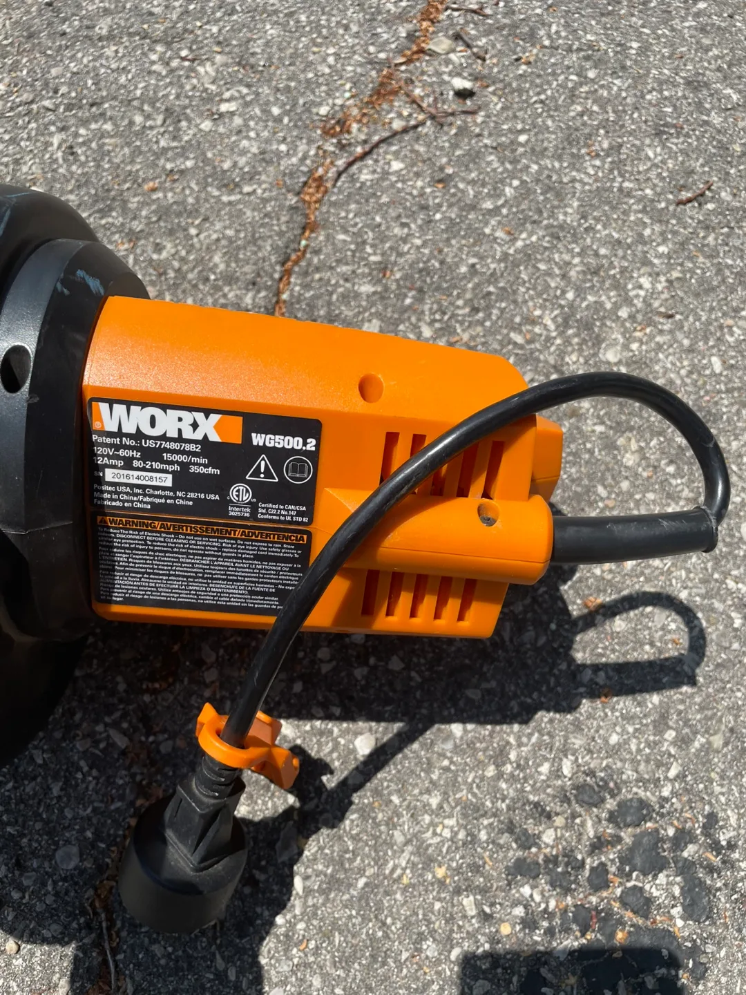 Worx WG500.2 Electric Trivac Blower/Mulcher/Vacuum thumbnail