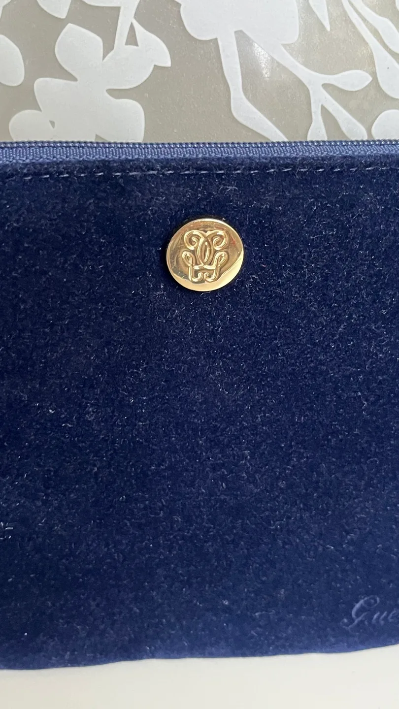 Guerlain Navy Blue Velvet Makeup Bag image indicator(4)