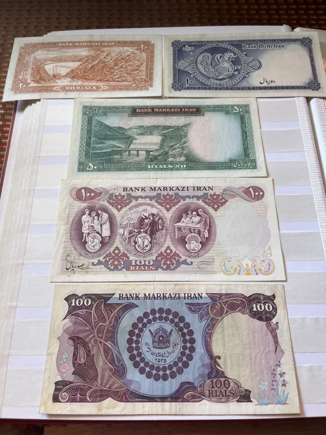 Shah of Iran Mohammad Reza Pahlavi Bills Collection- $130 image indicator(5)