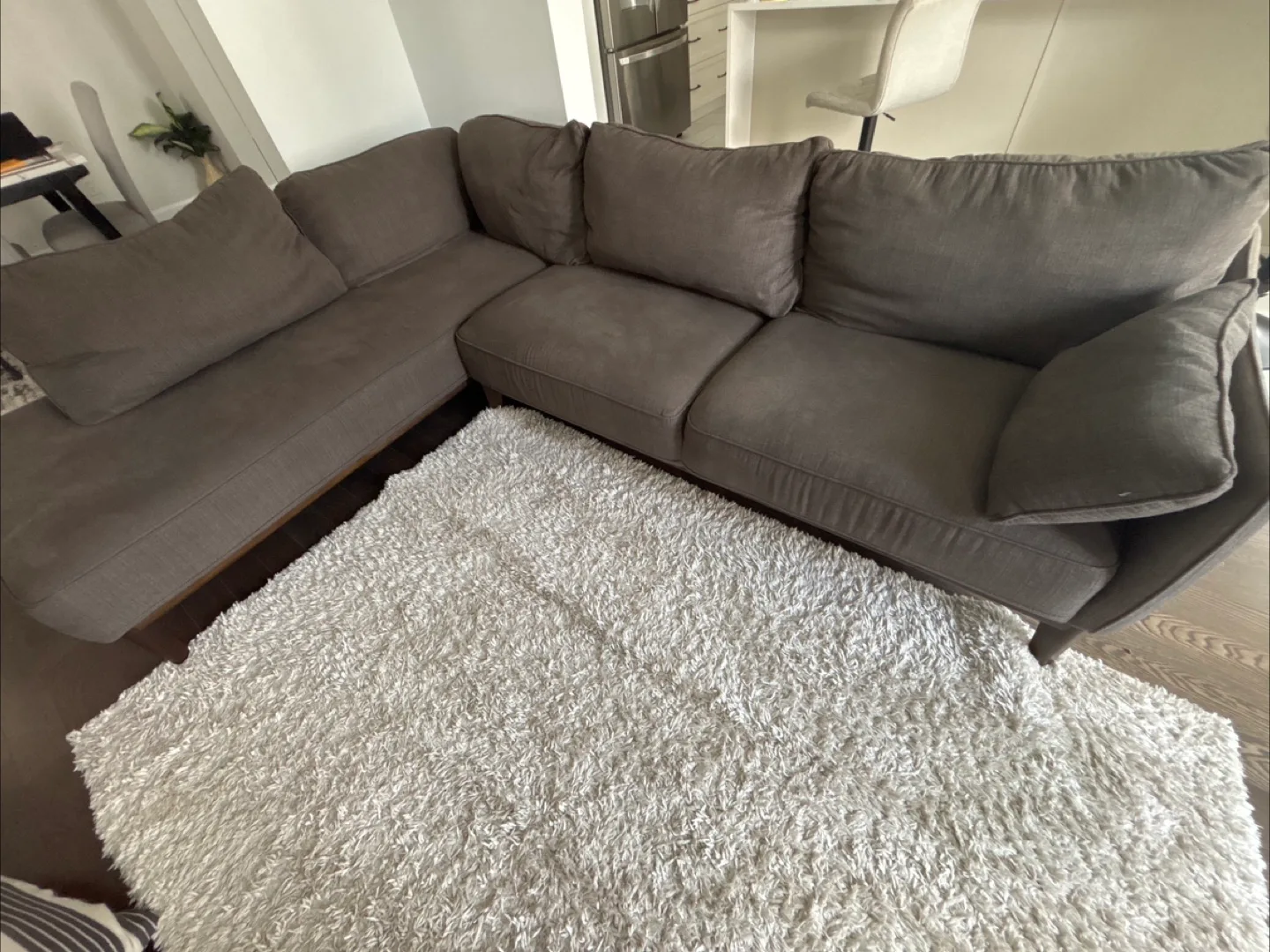 Comfortable Grey Sectional Sofa thumbnail